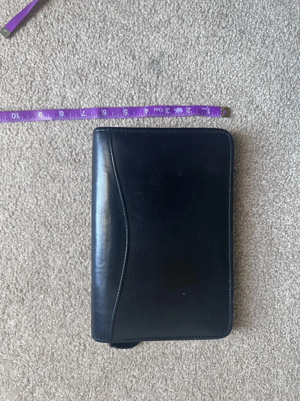 Vintage Scully Black Leather Zip Portfolio Organizer (READ description)